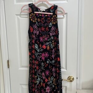 Easel Black and Pink Floral Top